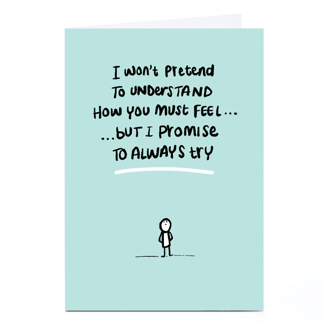 Personalised Thinking of You Card - Promise I'll Try