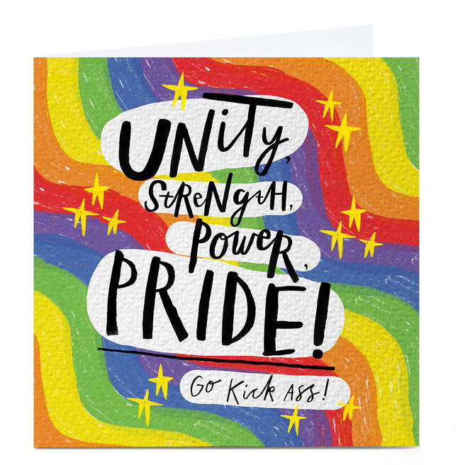 Personalised Jordan Wray Pride Card - Unity, Strength, Power
