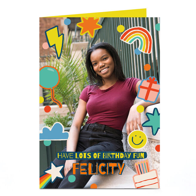 Photo Birthday Card - Lots of Birthday Fun
