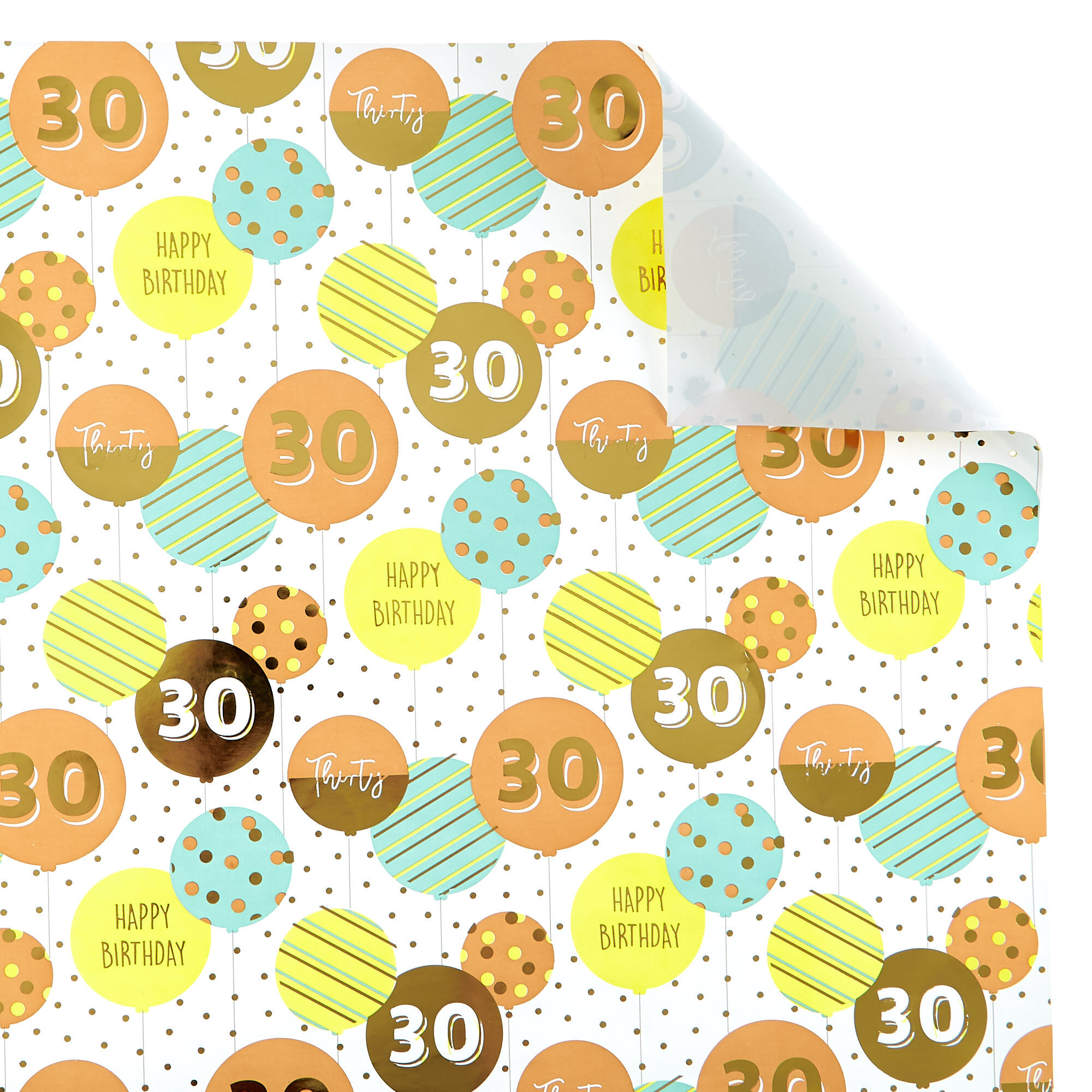 Buy 30th Birthday Wrapping Paper 1 Sheet for GBP 0.59 Card