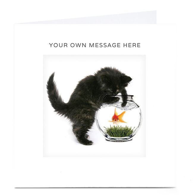 Personalised Card - Cat And Goldfish