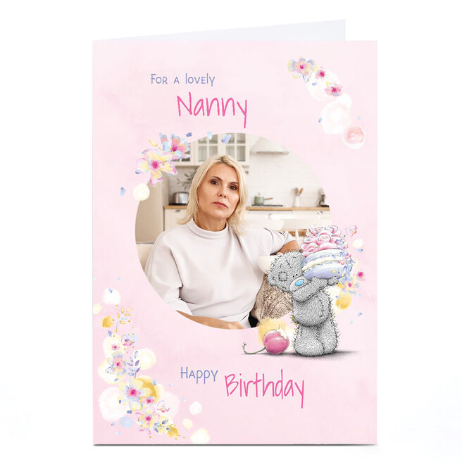 Photo Tatty Teddy Birthday Card - For a Lovely Nanny