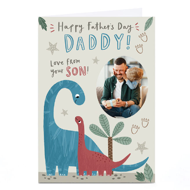 Photo Jess Moorhouse Father's Day Card - Daddy Dinosaur, From Your Son