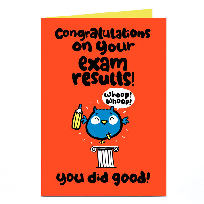 Personalised Fruitloops Congratulations Card - Exam Results