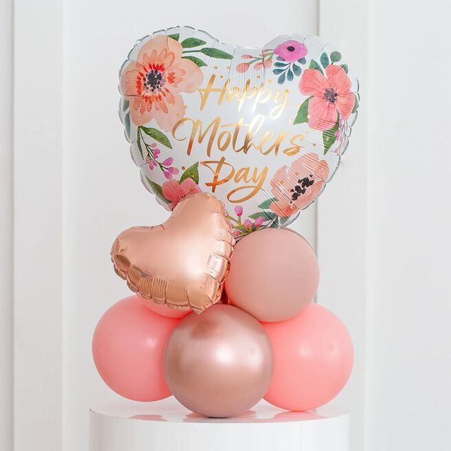 Happy Mother's Day Traditional Balloon Stack - Delivered Inflated!