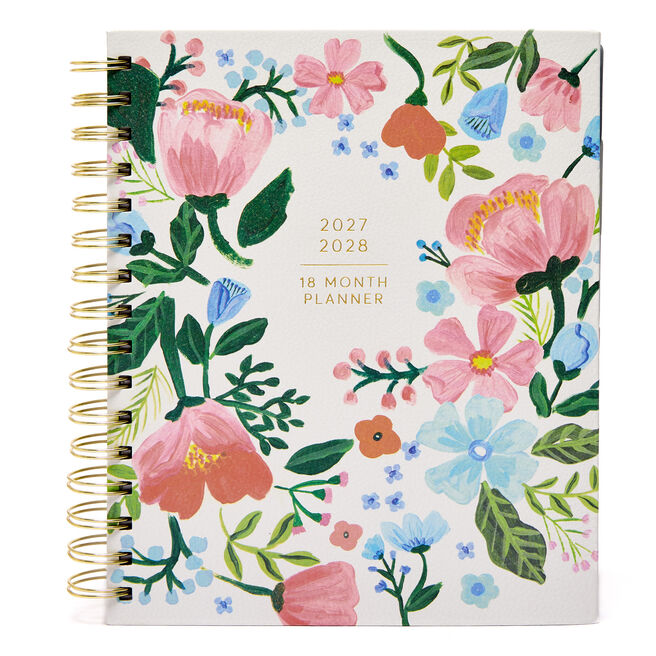 Floral 18-Month Planner 2027-2028