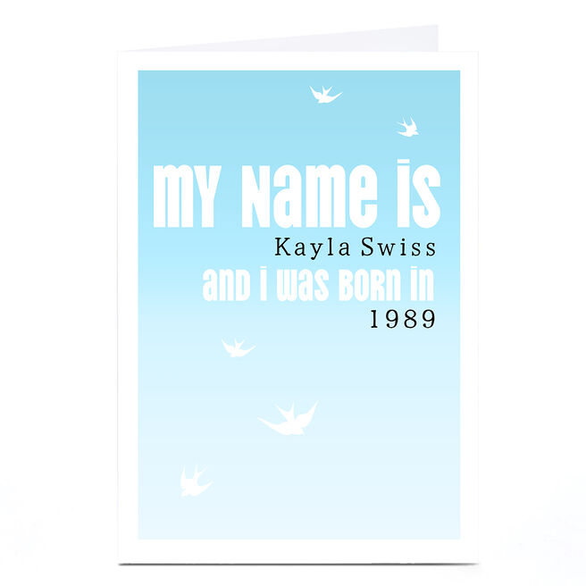Personalised Card - My Name Is