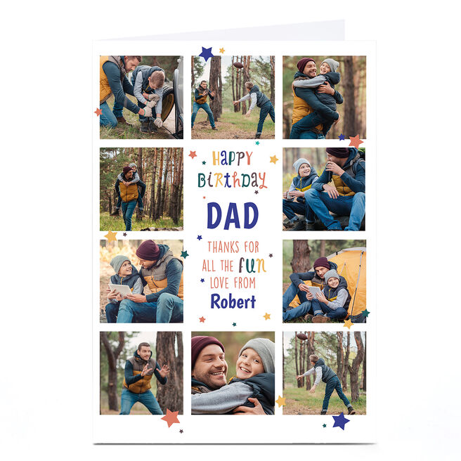 Photo Birthday Card - Dad Thanks For The Fun