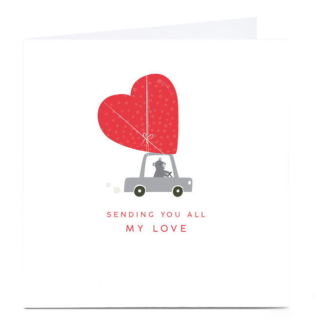 Personalised Klara Hawkins Valentine's Day Card - Sending You All My Love