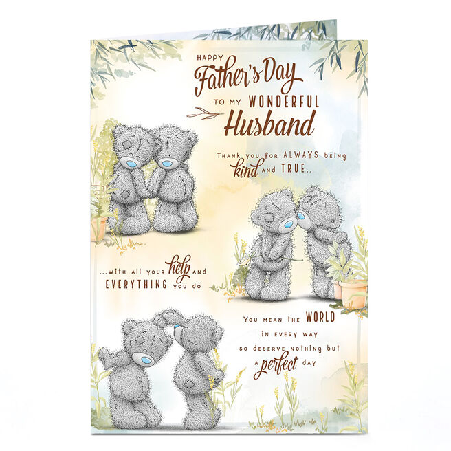 Personalised Tatty Teddy Father's Day Card - Everything You Do, Wonderful Husband