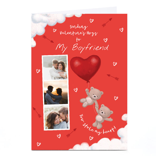 Photo Hugs Valentine's Day Card - Stole My Heart, Boyfriend