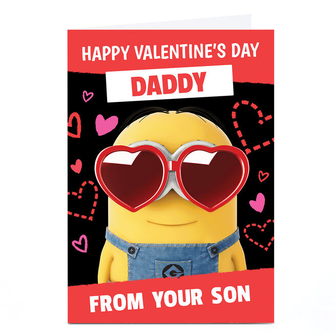Personalised Minions Valentine's Day Card - Daddy From Son