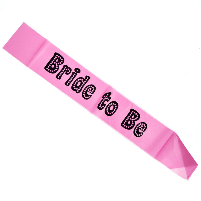 Black & Pink Bride To Be Sash