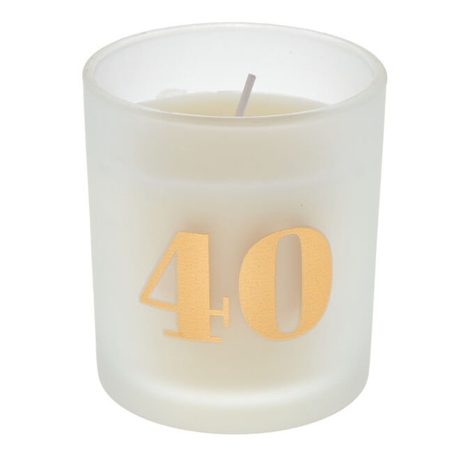 40th Birthday Pomegranate Scented Candle