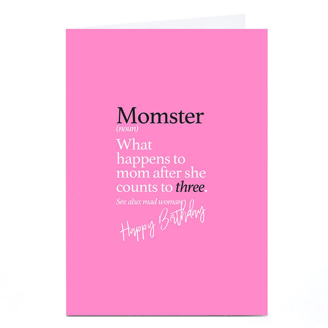 Personalised Punk Birthday Card - Momster
