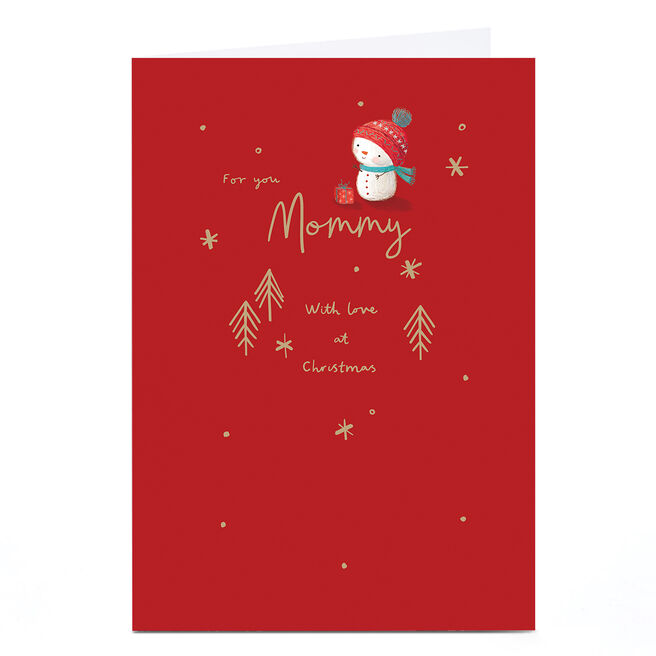 Christmas Card - Cute Snowman, Mommy