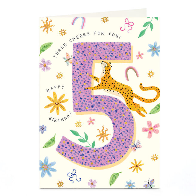 5th Birthday Card - Three Cheers For You