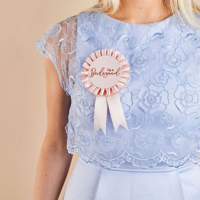 I'm A Bridesmaid Rosette Badge