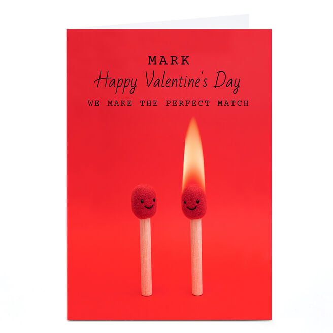 Personalised Lemon & Sugar Valentine's Day Card - 2 matches