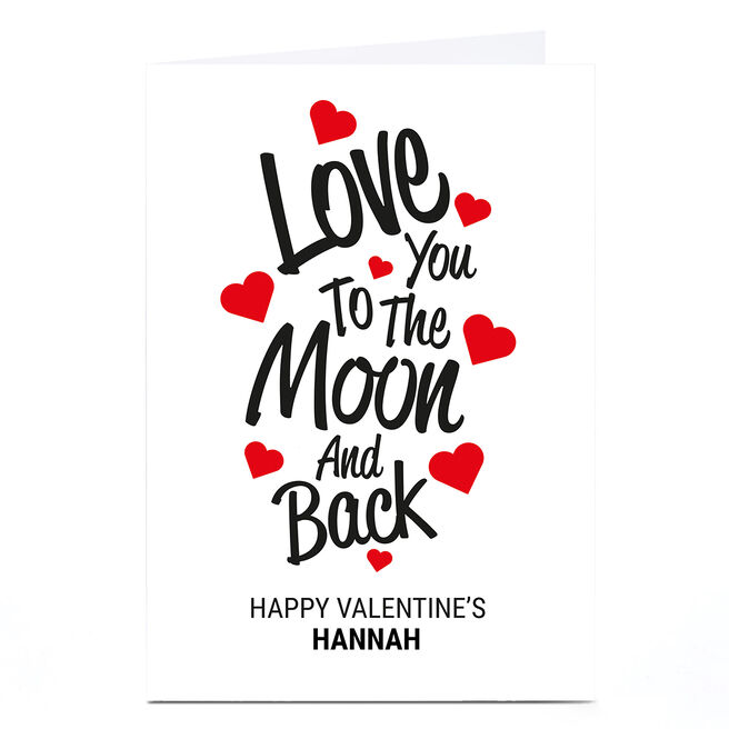 Personalised Punk Valentine's Day Card - To The Moon & Back