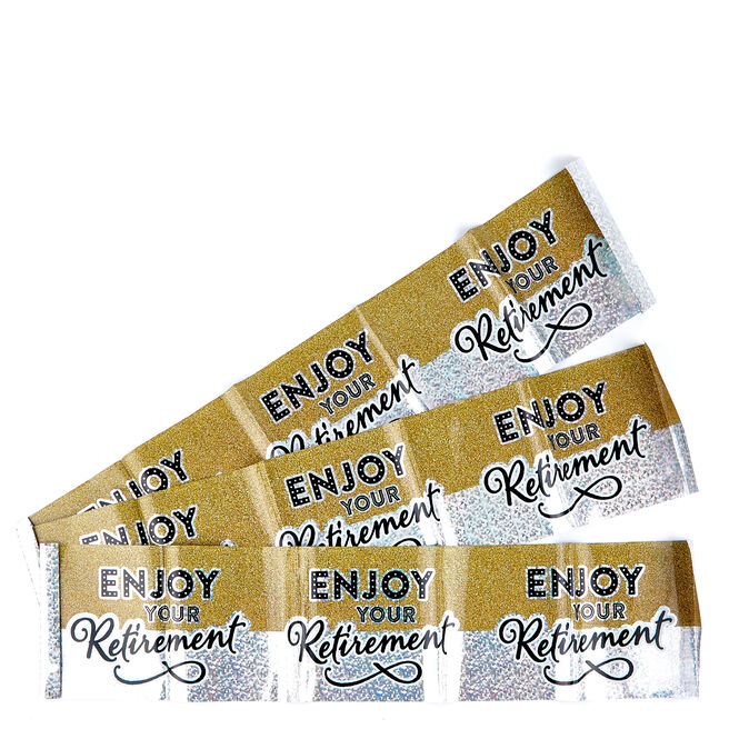 Gold & Silver Enjoy Your Retirement Party Banners - Pack Of 3