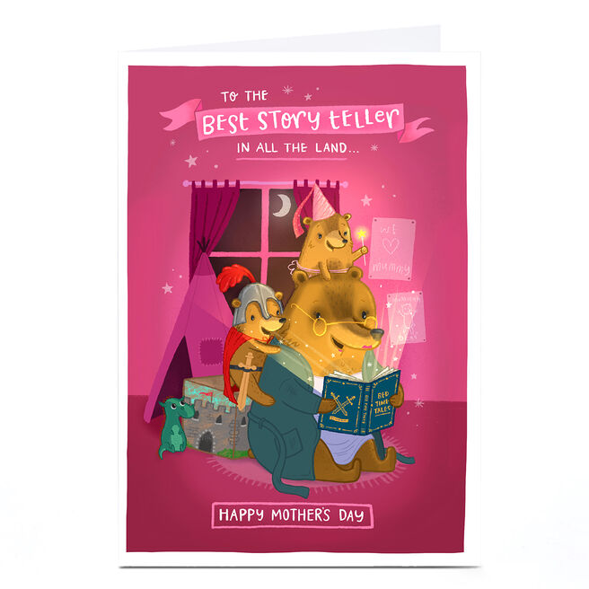 Personalised Blue Kiwi Mother's Day Card - Best Storyteller