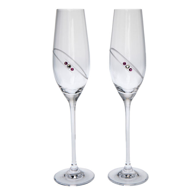 Ring Champagne Flutes - Set of 2