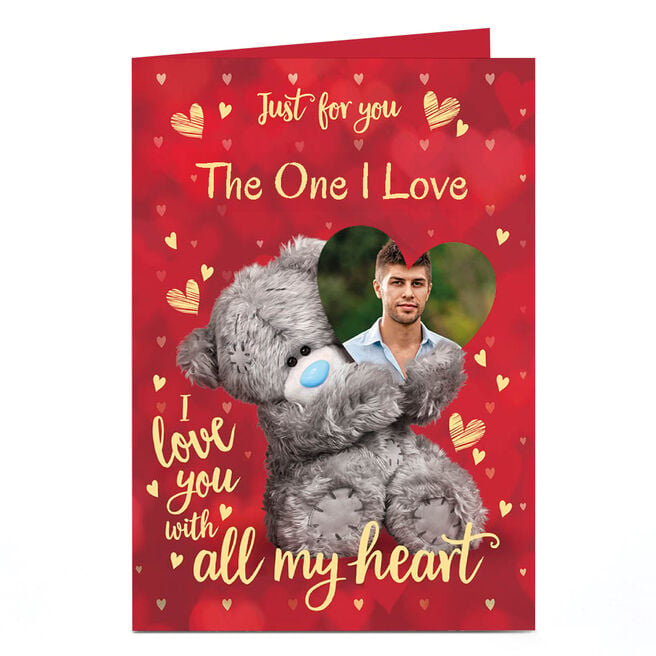 Photo Tatty Teddy Valentine's Day Card - With All my Heart, One I Love