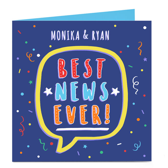 Personalised Congratulations Card - Best News Ever