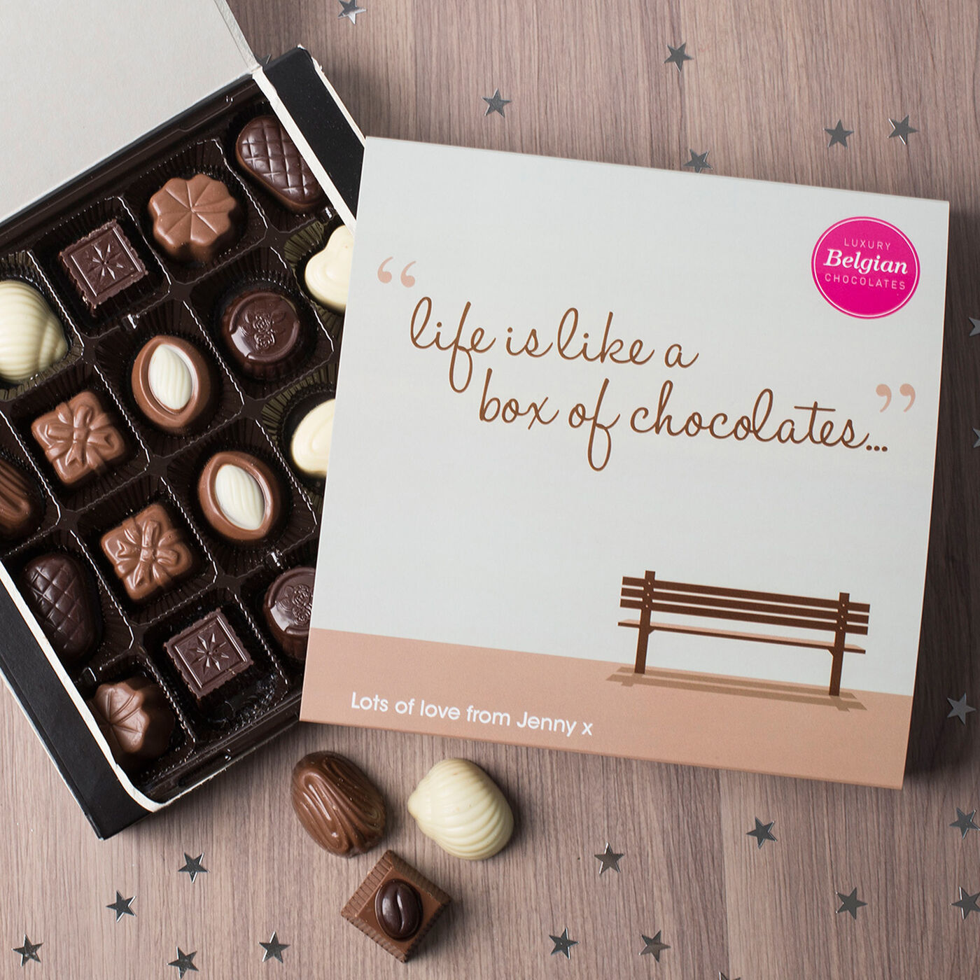 Buy Personalised Belgian Chocolates Life Is Like A Box Of Chocolates