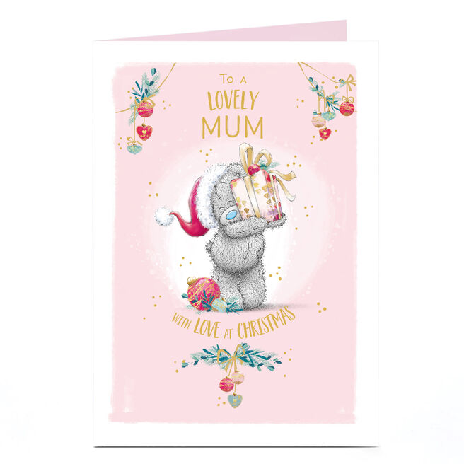 Personalised Tatty Teddy Christmas Card - To a Lovely Mum