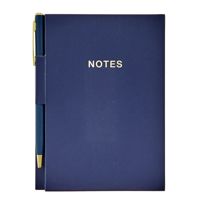 A6 Notebook with Pen - Navy