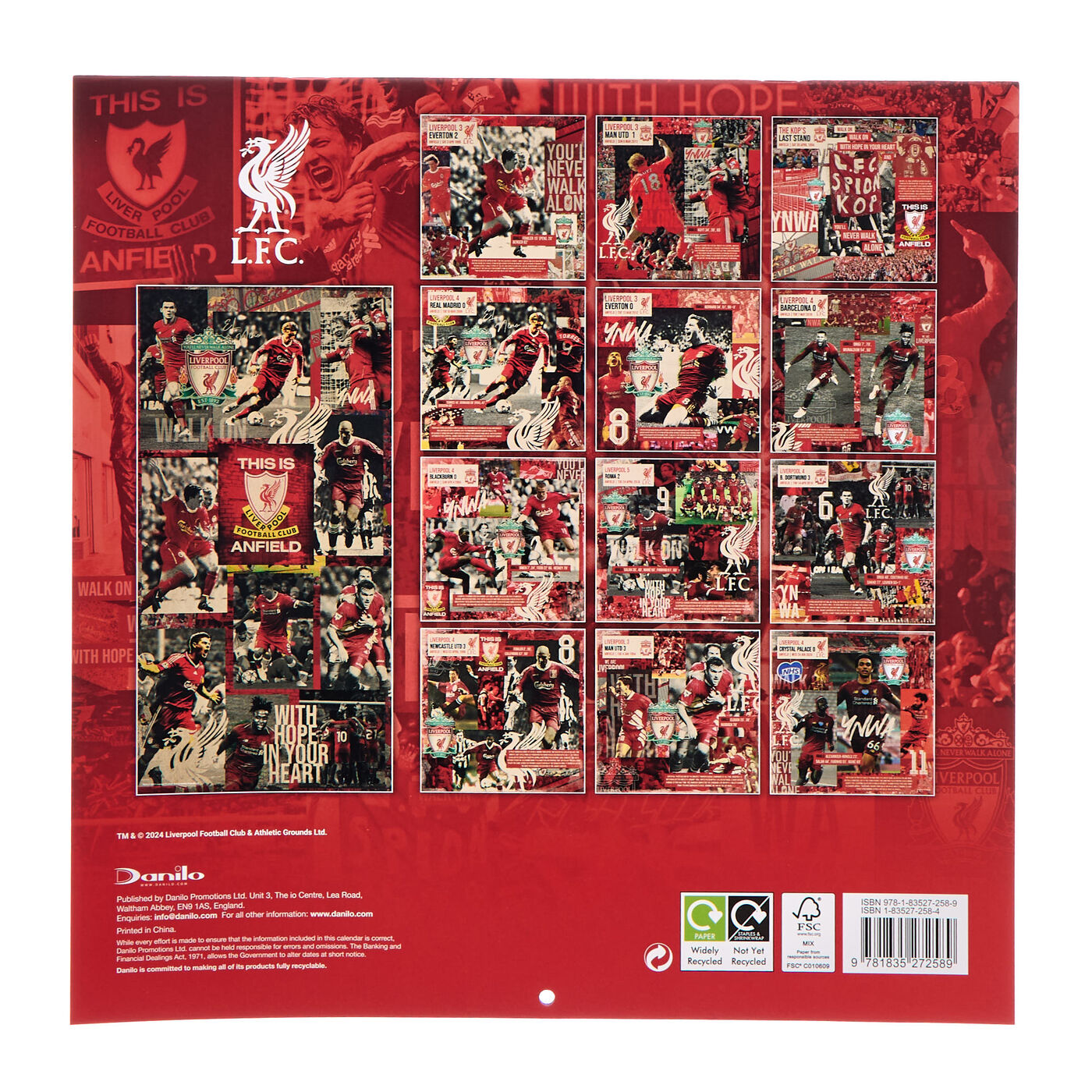 Buy Liverpool FC 2025 Limited Edition Calendar & Musical Collectors