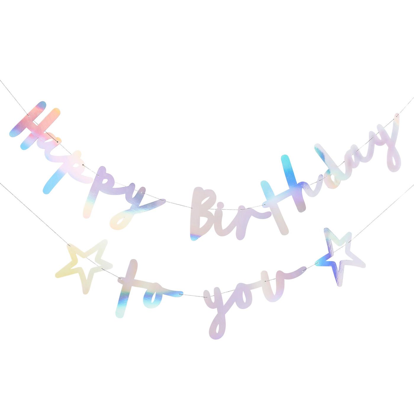 Buy Metallic Happy Birthday To You Card Banner (3 Colour options) for