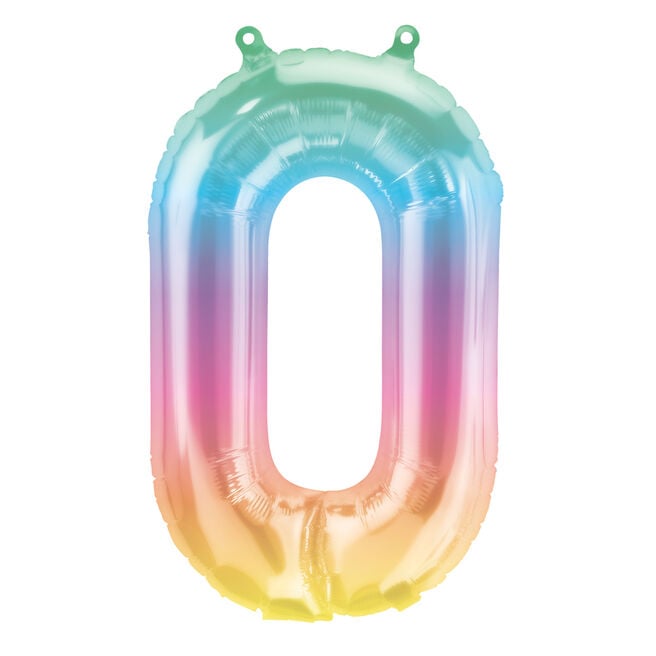 Jeli Ombre Air-Inflated Number 0 Balloon