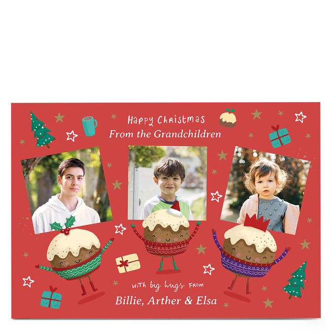 Photo Christmas Card - Big Hugs puddings