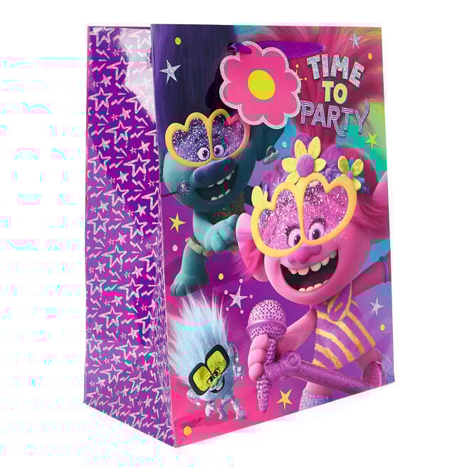 Large Portrait Trolls Time To Party Gift Bag