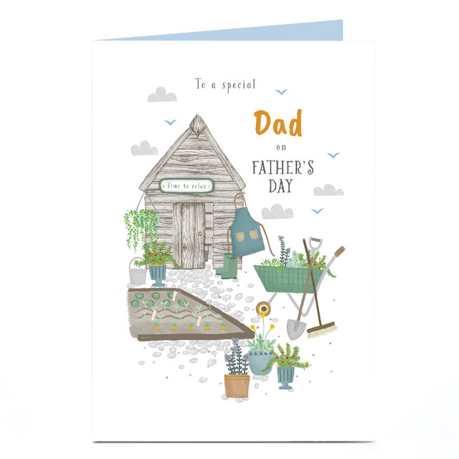 Personalised Father's Day Card - Time to Relax Gardening