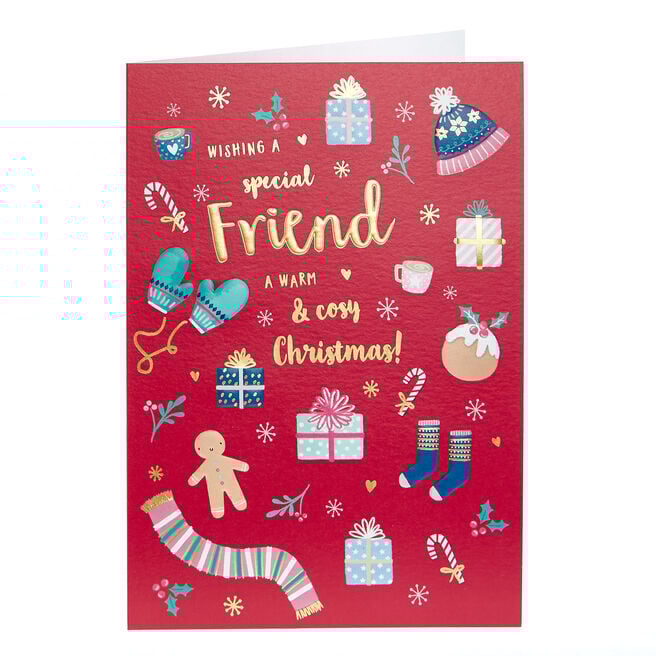 Christmas Card - Special Friend Warm & Cosy