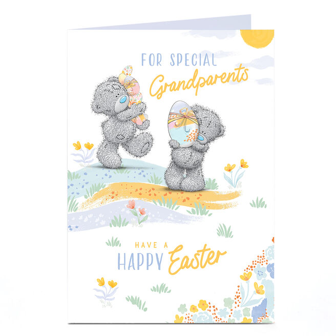 Personalised Tatty Teddy Easter Card - Easter Egg Hunt, Special Grandparents