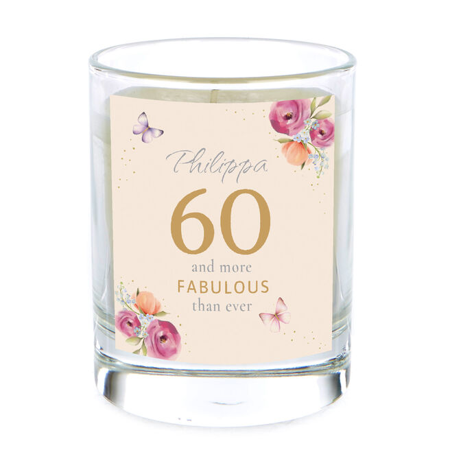 Personalised Pomegranate & Cashmere Scented Candle - Fabulous Any Age