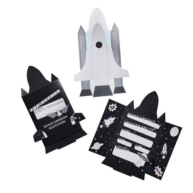 Space Party Invitations - Pack of 10