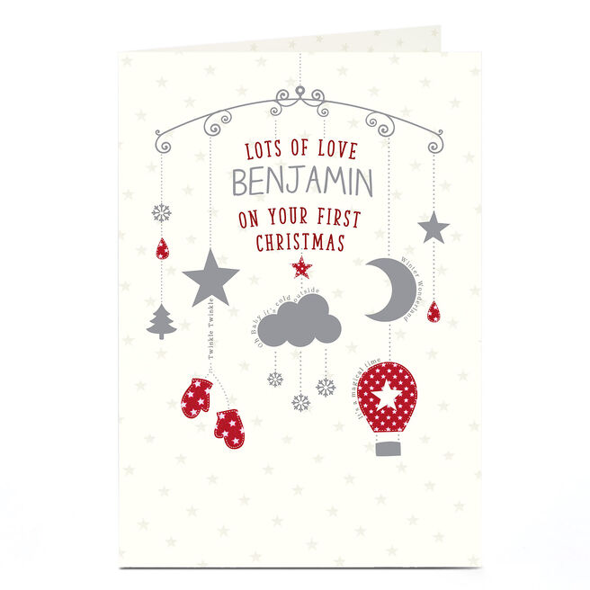 Personalised 1st Christmas Card - Lots Of Love