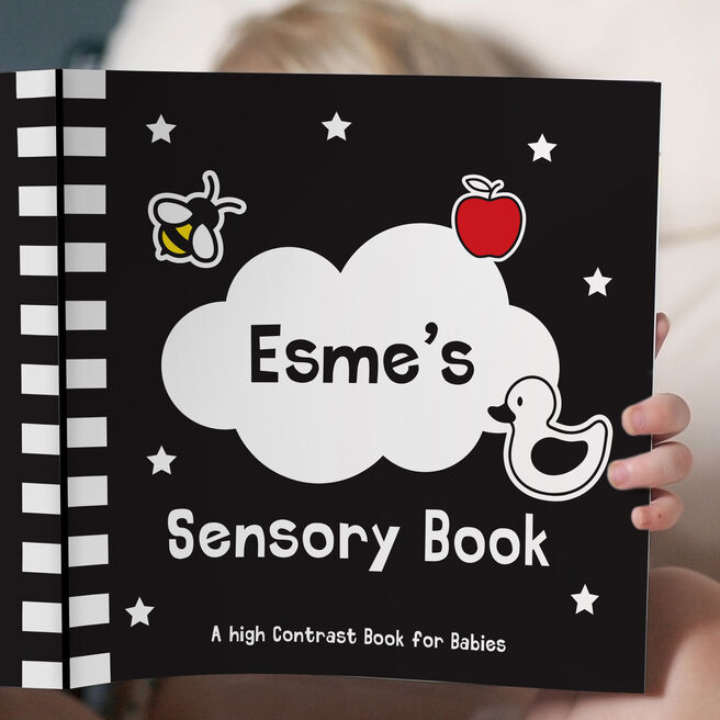 Personalised High Contrast Black & White Sensory Baby Book