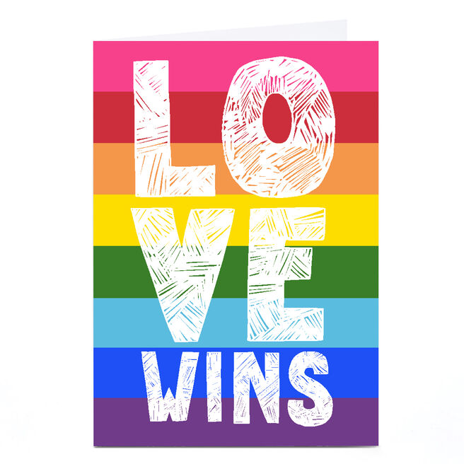 Personalised Bev Hopwood Pride Card - Love Wins
