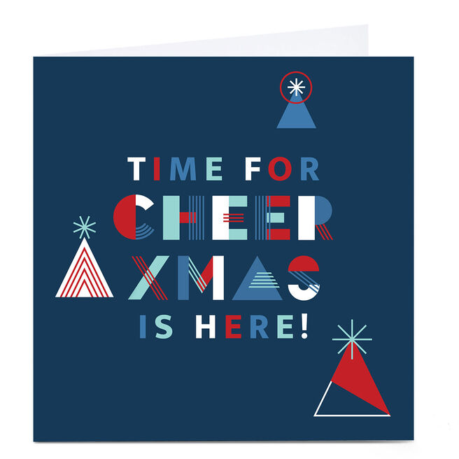 Personalised Christmas Card - Time For Cheer Xmas Is Here