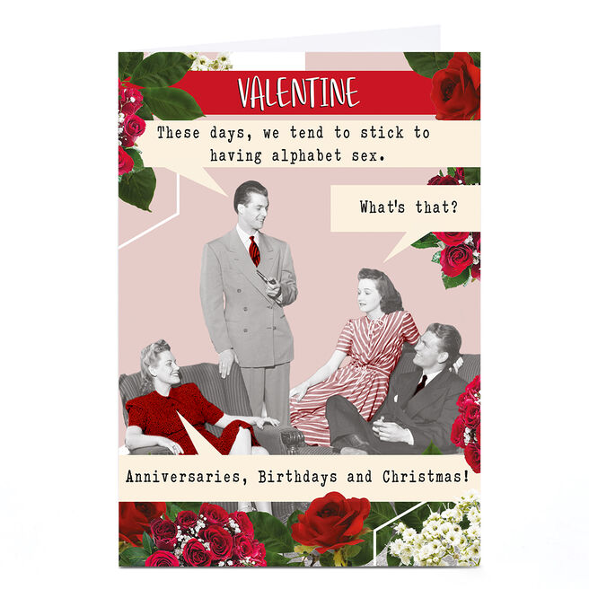 Personalised Valentine's Day Card -  Alphabet