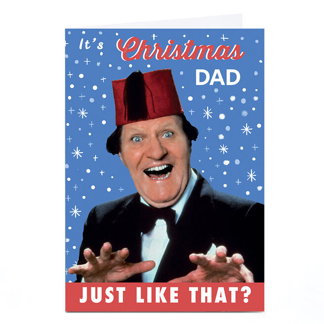 Personalised Tommy Cooper Christmas Card - Just like that?