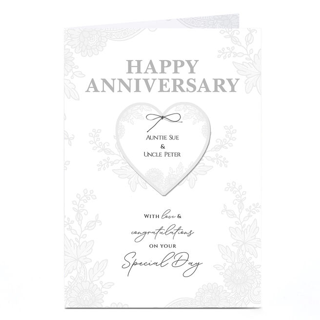 Personalised Anniversary Card - With Love & Congratulations