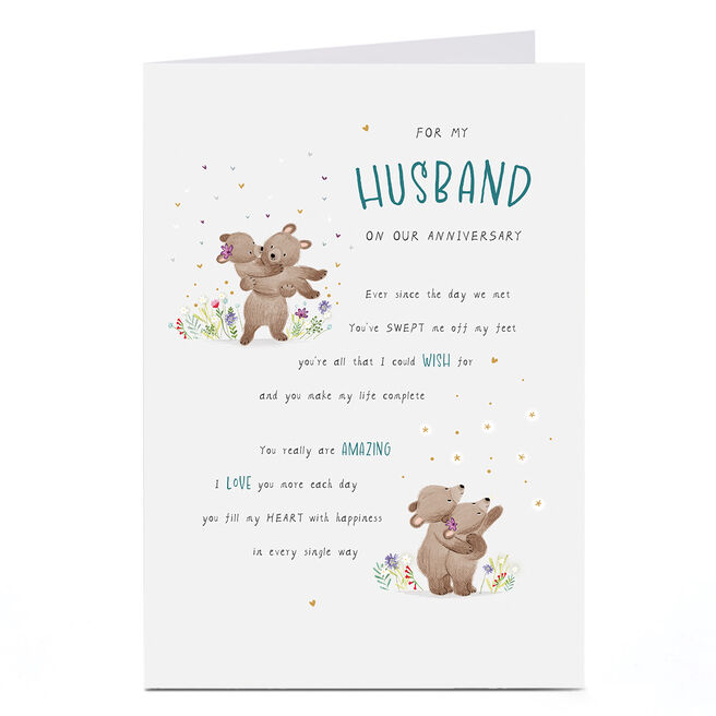Anniversary Card - You Swept Me Off My Feet, Husband
